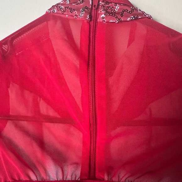 Weissman Red and Black Sequin Leotard - Picture 4 of 5